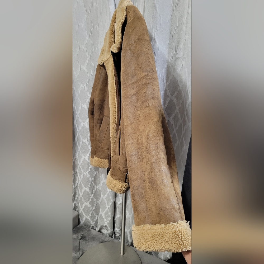 Rainforest | Aviator Bomber Jacket | Men's Faux Shearling-Lined Bomber Jacket - Picture 3 of 10